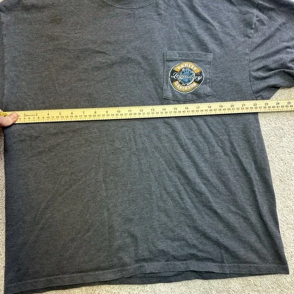 Harley Davidson Motorcycles North Country Augusta Maine Tee Shirt Gray Men's XL - Picture 8 of 8